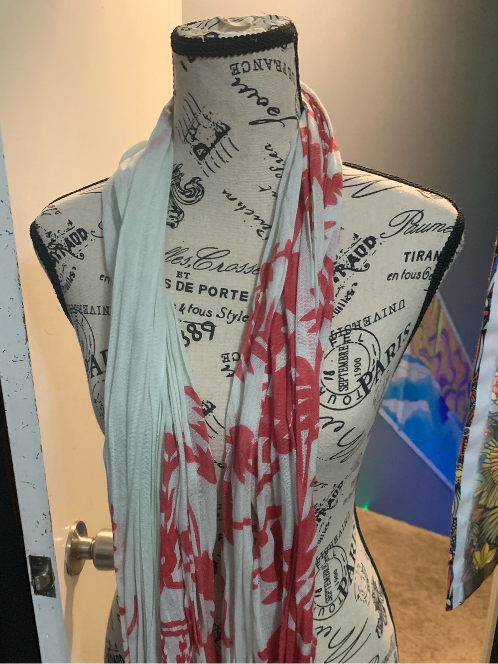 Light floral scarf